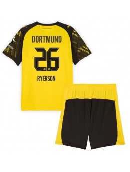 Borussia Dortmund Julian Ryerson #26 Replika Hemmakläder Barn 2025-26 Kortärmad (+ byxor)